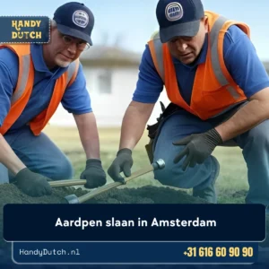 Aardpen slaan in Amsterdam