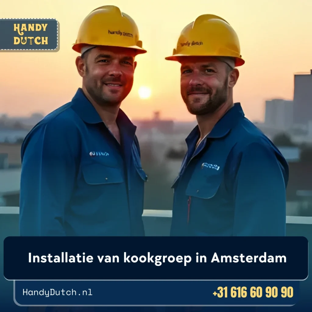 Installatie van kookgroep in Amsterdam