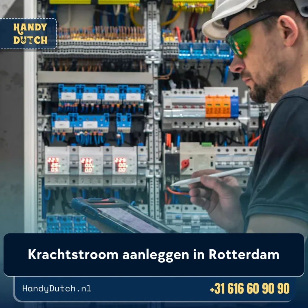Krachtstroom aanleggen in Rotterdam