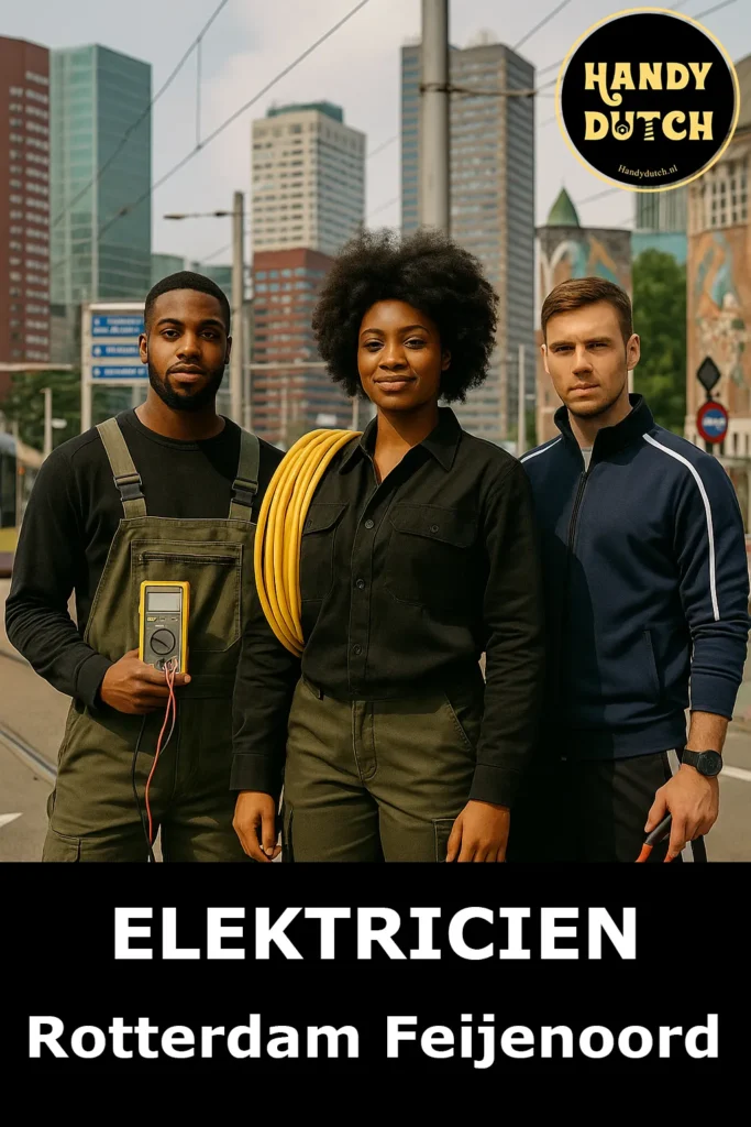 Photo of a lady and 2 gentlemans-Electrician-Rotterdam-Feijenoord